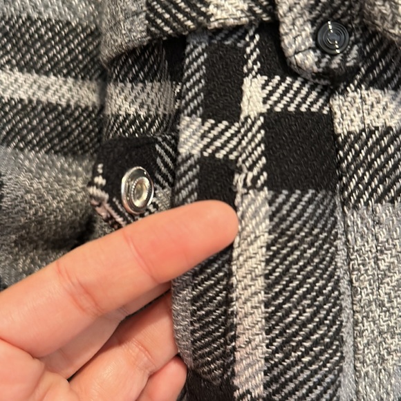 Women’s JouJou Plaid Pea Coat Jacket-size M - Picture 14 of 16